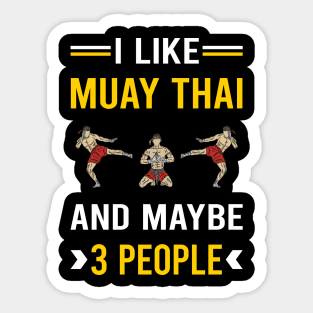 3 People Muay Thai Sticker